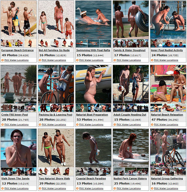FKK water locations (set 2) -  European club nudists