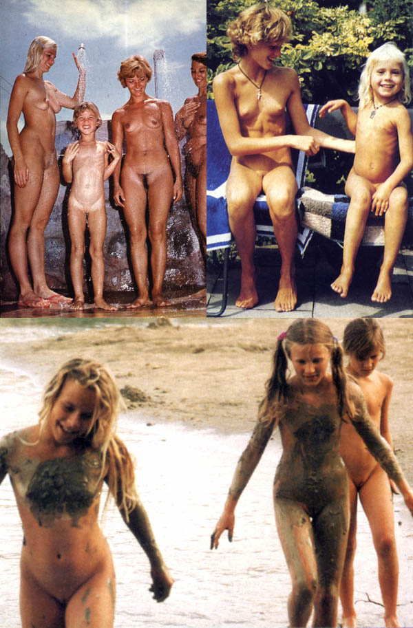 Retro family nudism