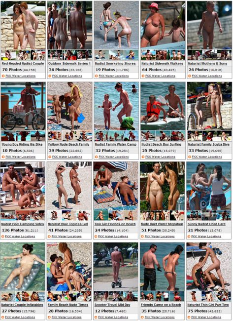 FKK water locations (set 5) - photo materials of the family nudism