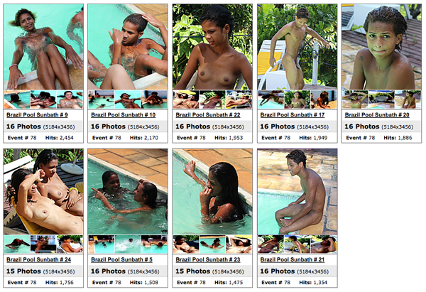Teenagers nudists at a festival in Brazil