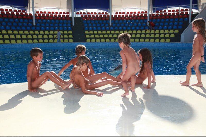 Swimming dolphins photo gallery - Nudity as a natural aspect of human life
