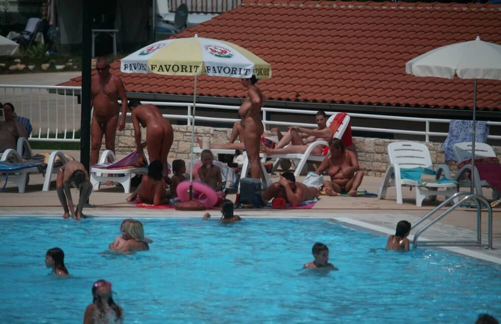 Naturist Pool Observation pics - Growing up on a nudist beach