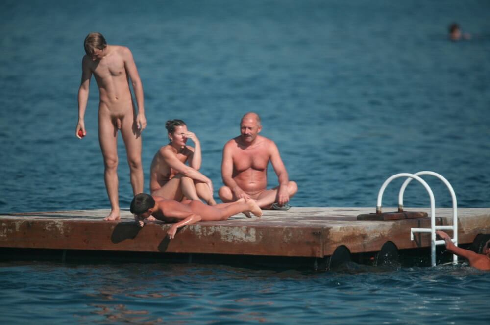 Naturist Family Water Slab pics - Nudism is based on sincerity
