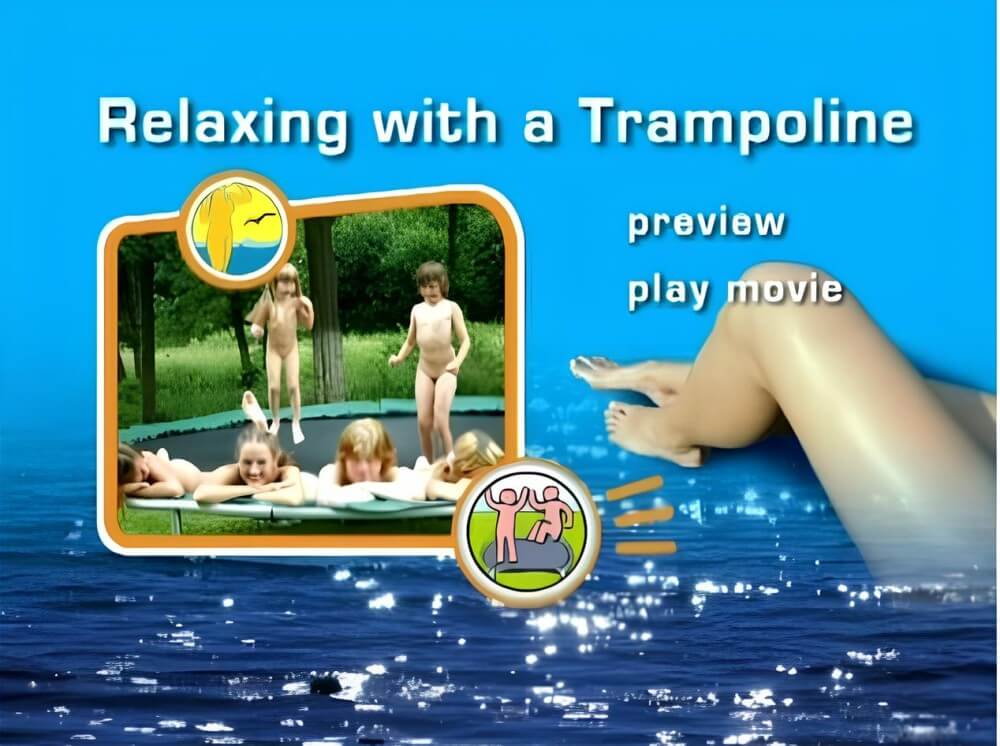 Naturist Freedom: Relaxing with a trampoline DVD - Nudists live together in nature and in groups