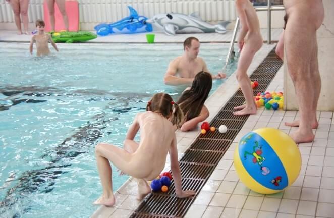 Nude family in the pool photos - A space for those who seek bodily freedom
