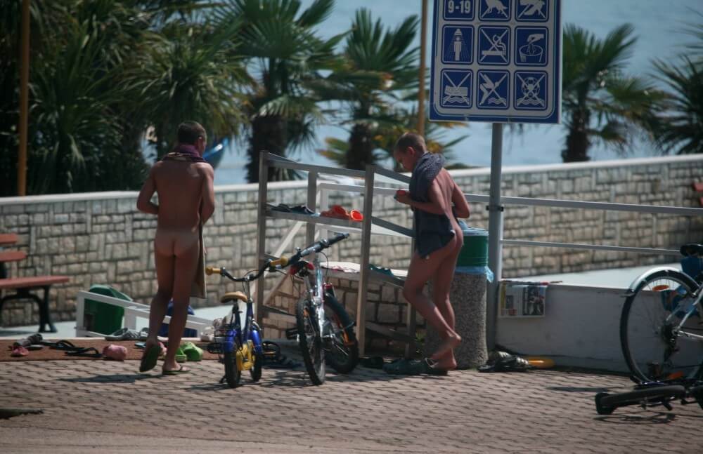 Nudism in a German water park photo - People in a State of Complete Nudity